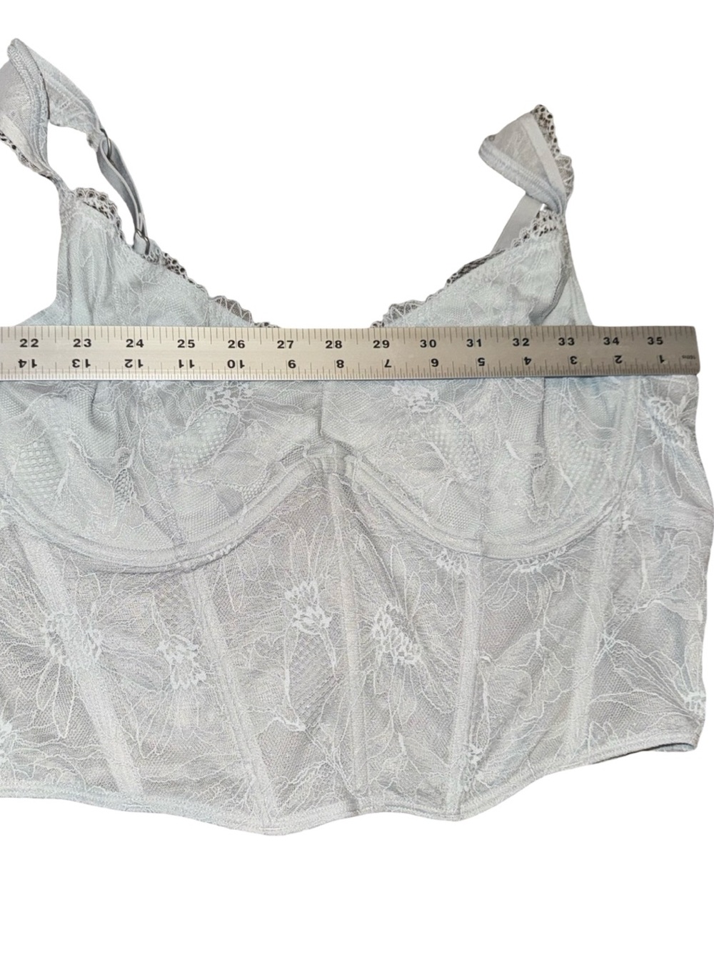 Gilly Hicks lace bustier corset top size XL in light blue - Picture 3 of 5